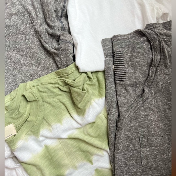 Anthropologie T.la Petite V-Neck Roll Cuff Basic T-Shirt bundle tie dye size XS - Picture 6 of 14